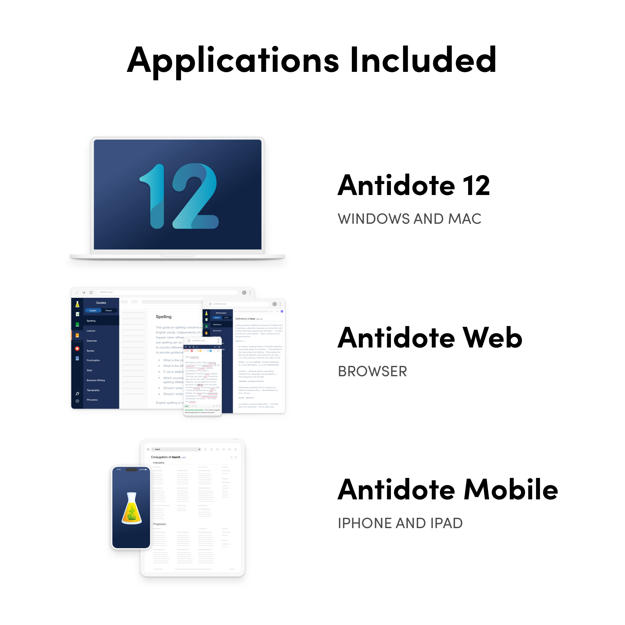 E applications incluses en 2x